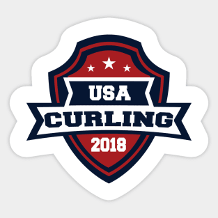 USA Curling Sticker